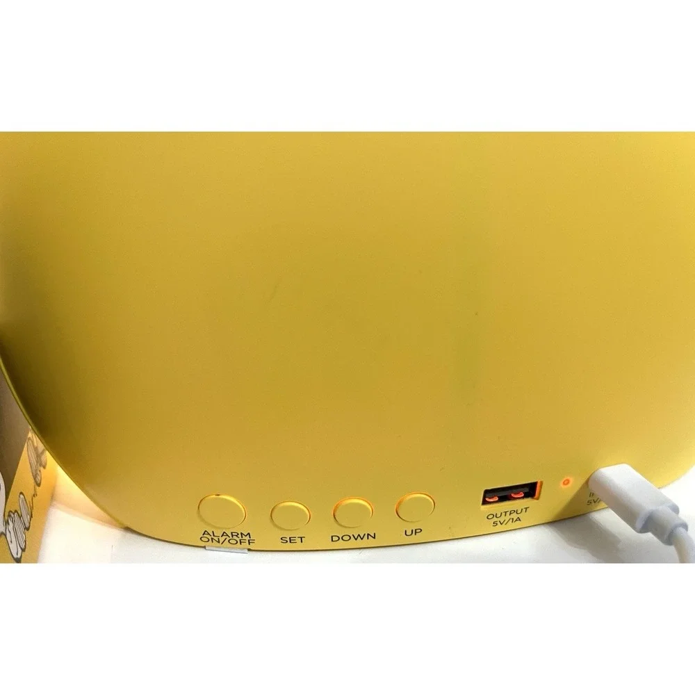 Peanuts Charlie Brown and Snoopy Yellow Sunrise Alarm Clock